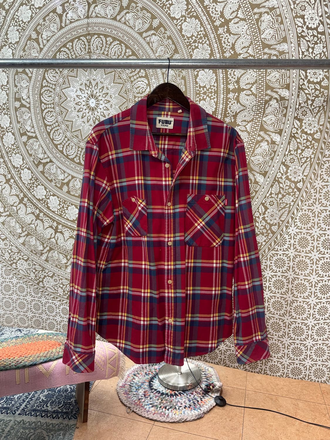 후부 투포켓 체크 셔츠  상품이미지3