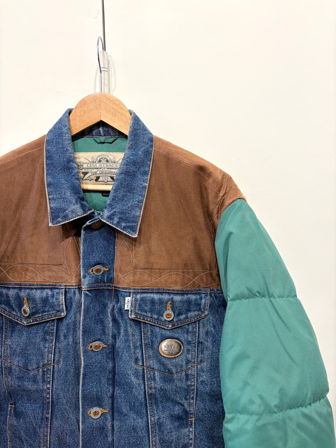 90's 리바이스 데님 덕다운 패딩 자켓 상품이미지2
