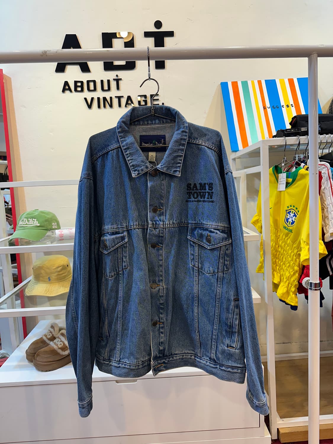 90s 빈티지 샘스타운 라스베가스 오버핏 데님자켓 2XL 상품이미지1