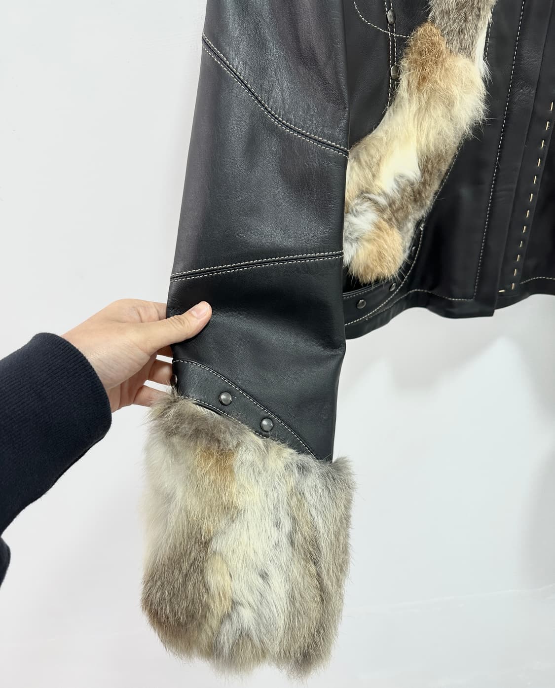 Guidicelli lambs leather fur trimming  상품이미지5