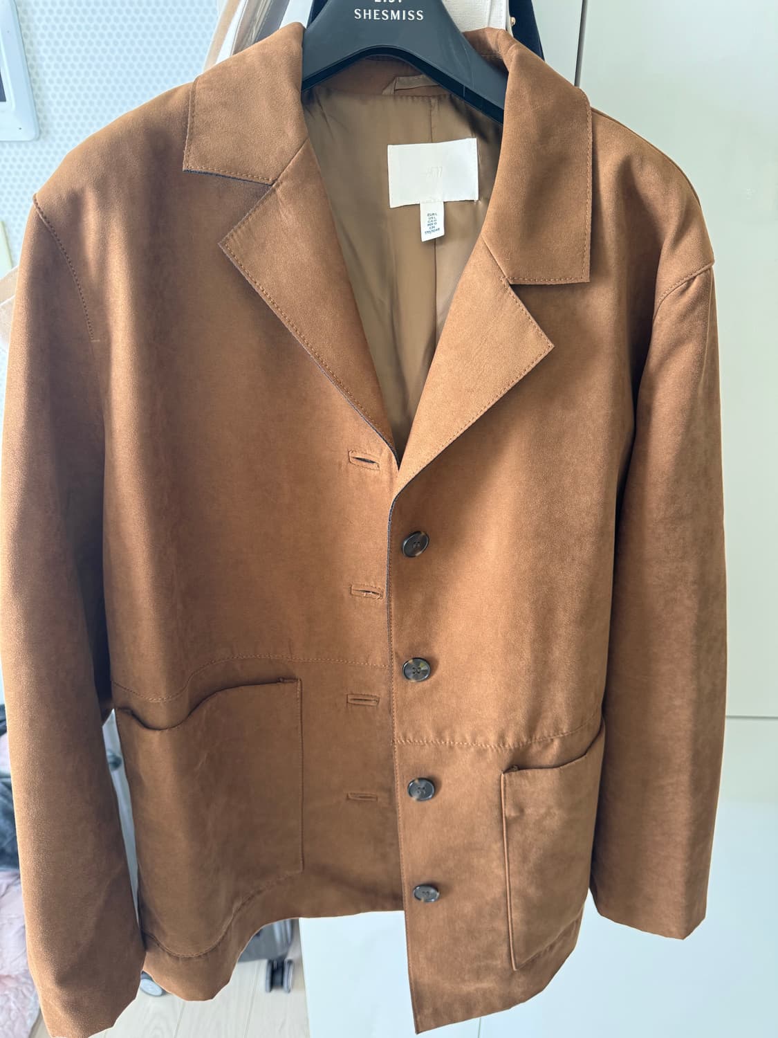 Hm 스웨이드 브라운 자켓 상품이미지2