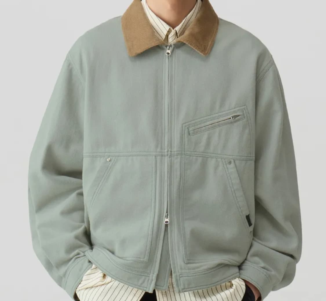 코드그라피 코듀로이 워크자켓_민트 (M) 상품이미지1
