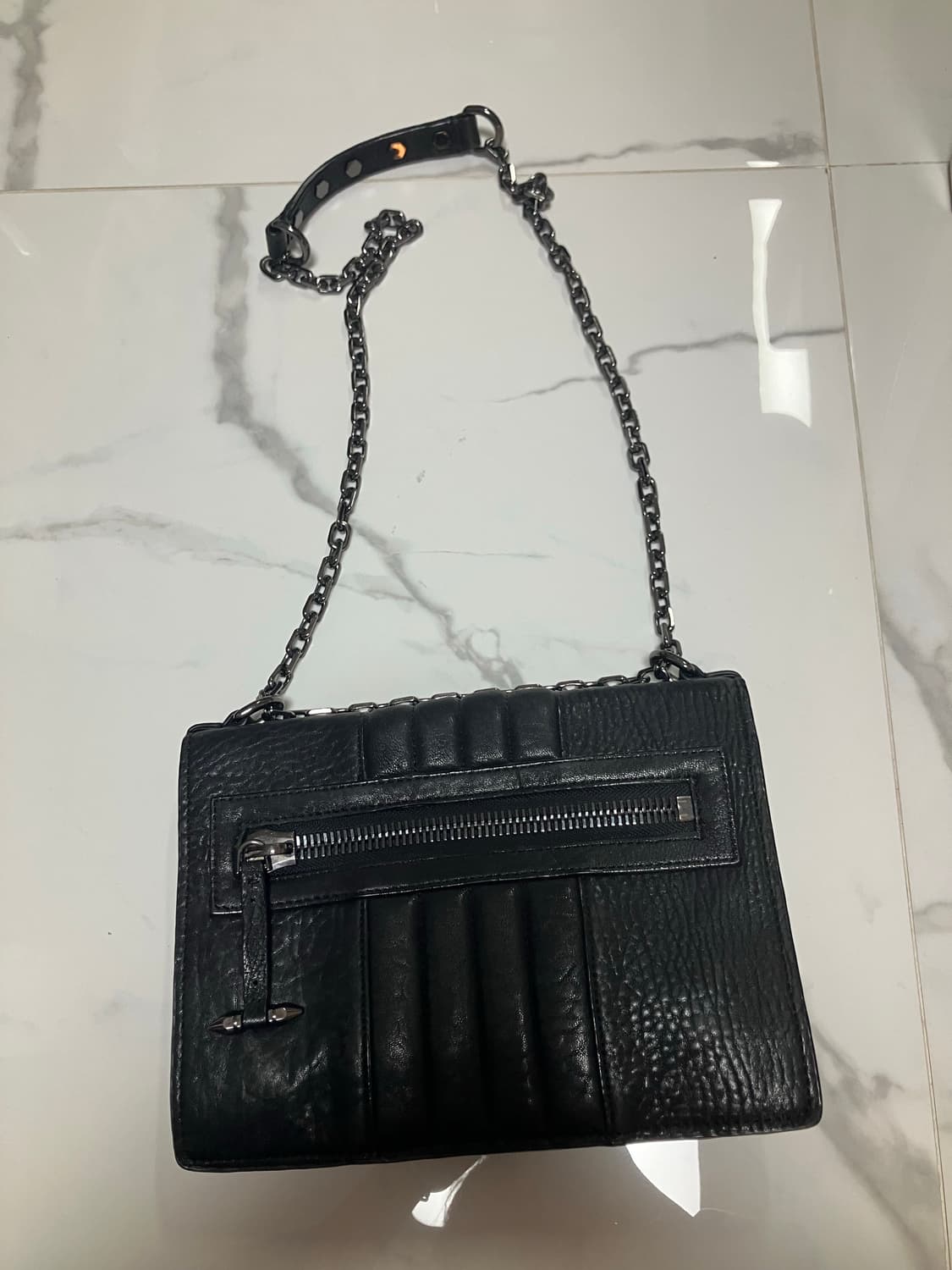 올세인츠 양가죽 모터사이클 퀼팅 체인 숄더백 크로스바디백  상품이미지3