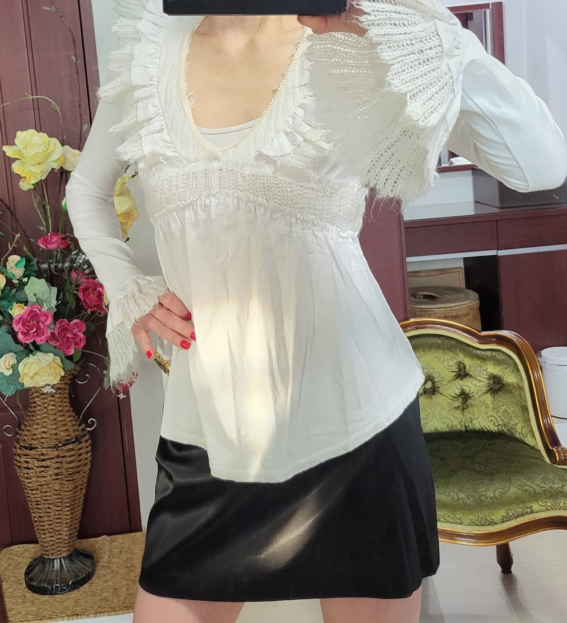 로베르토 까발리 스팽글 블라우스 셔츠 상품이미지3