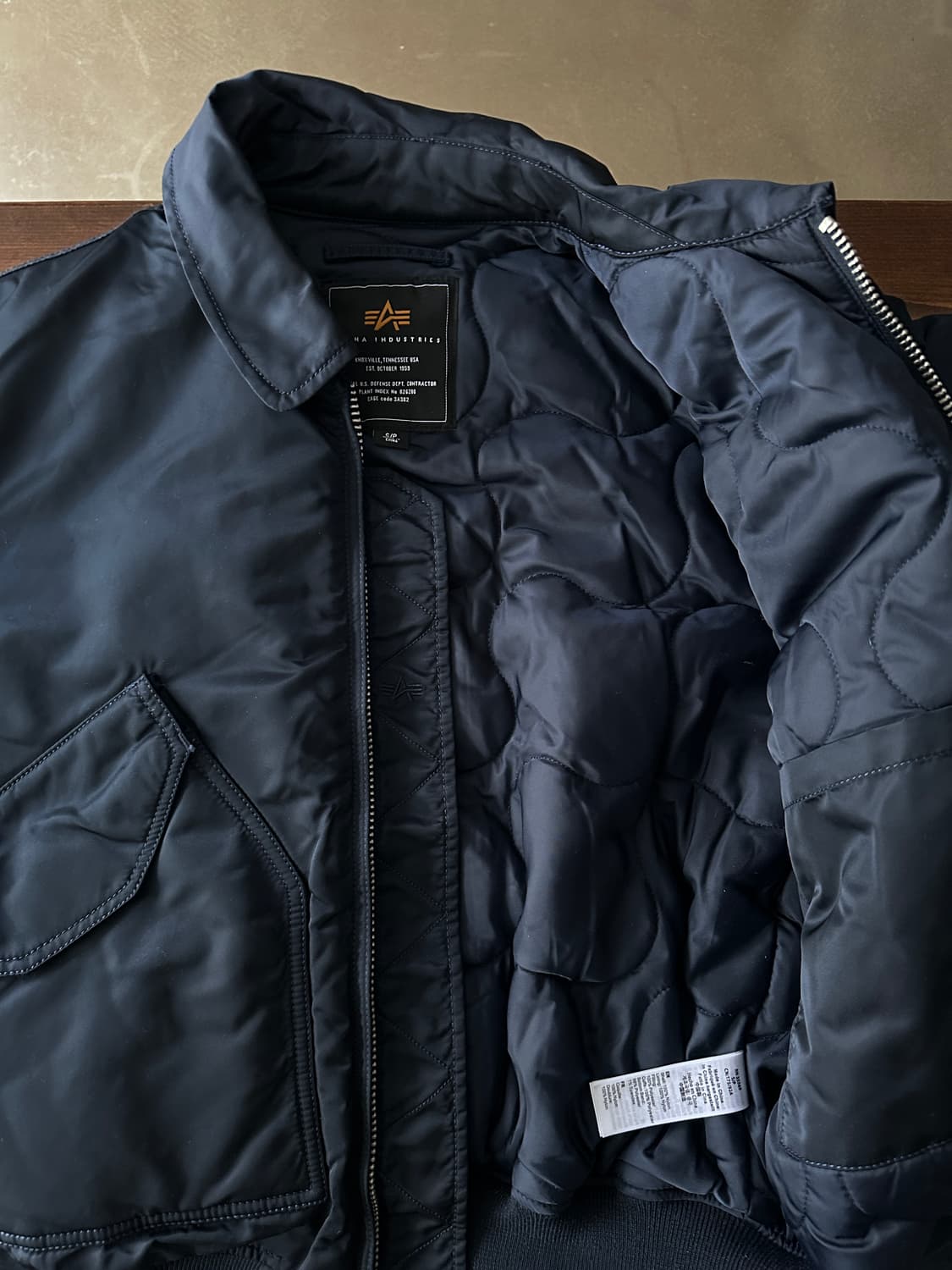 알파인더스트리 cwu 플라이트 자켓 네이비 블루 상품이미지3