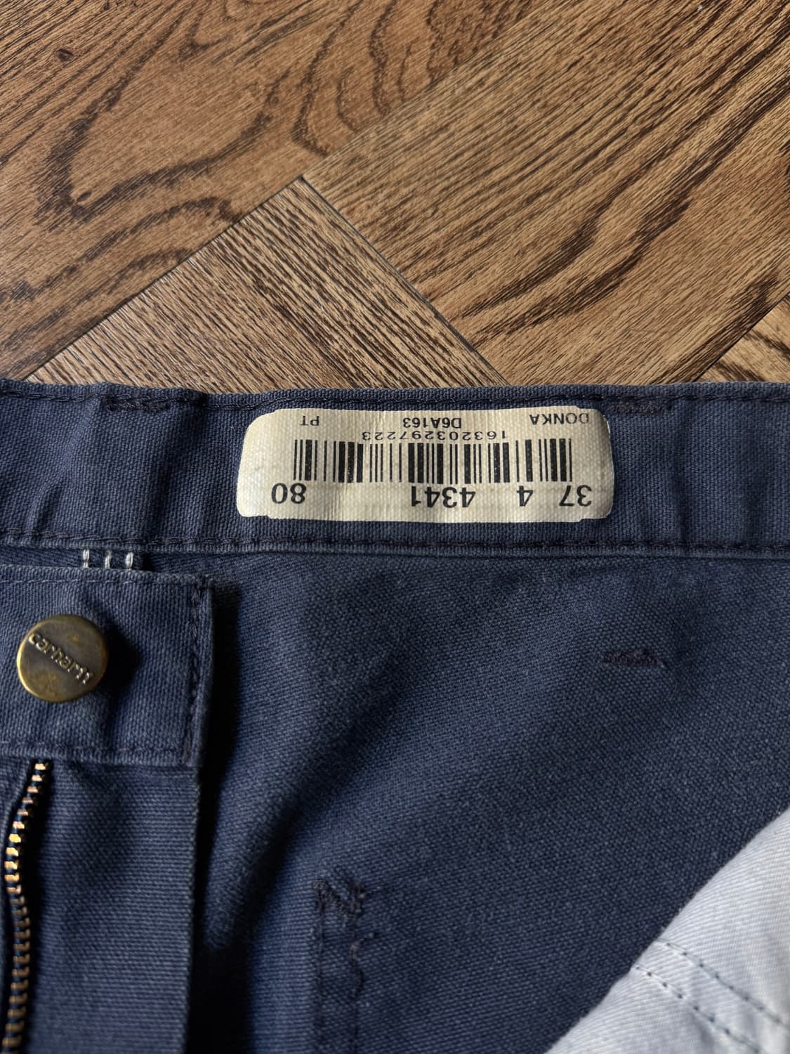 [34]칼하트 USA 빈티지 워싱 미드나잇 네이비 싱글니 카펜터 워크팬츠 상품이미지5