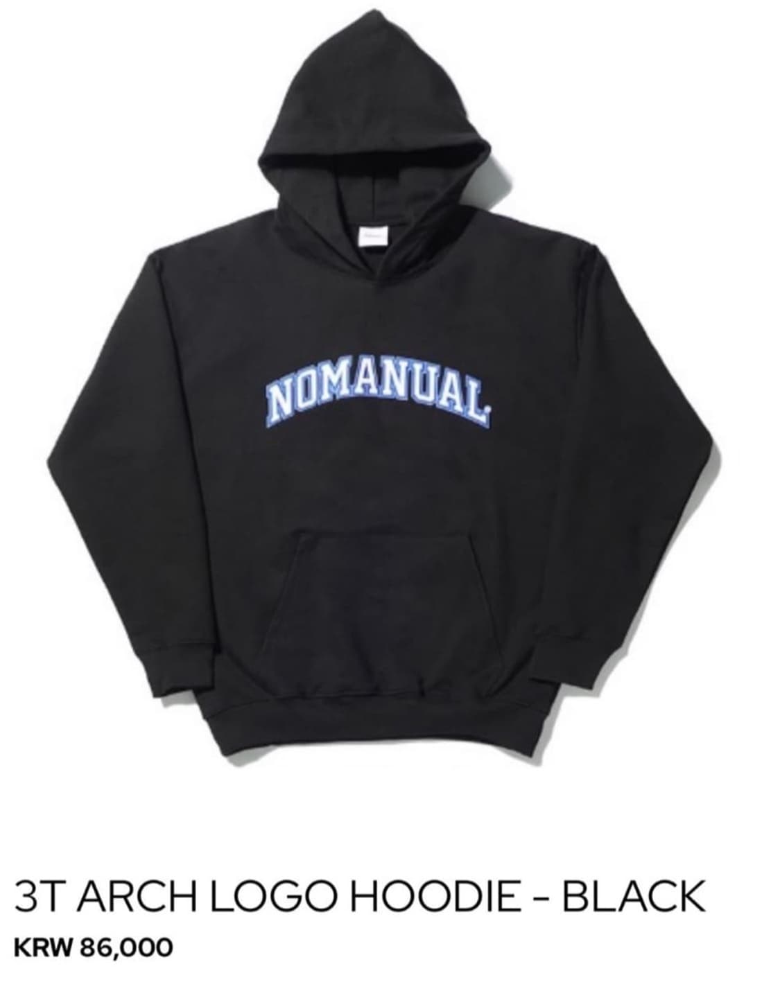 노매뉴얼 아치로고 후드티 M 상품이미지1