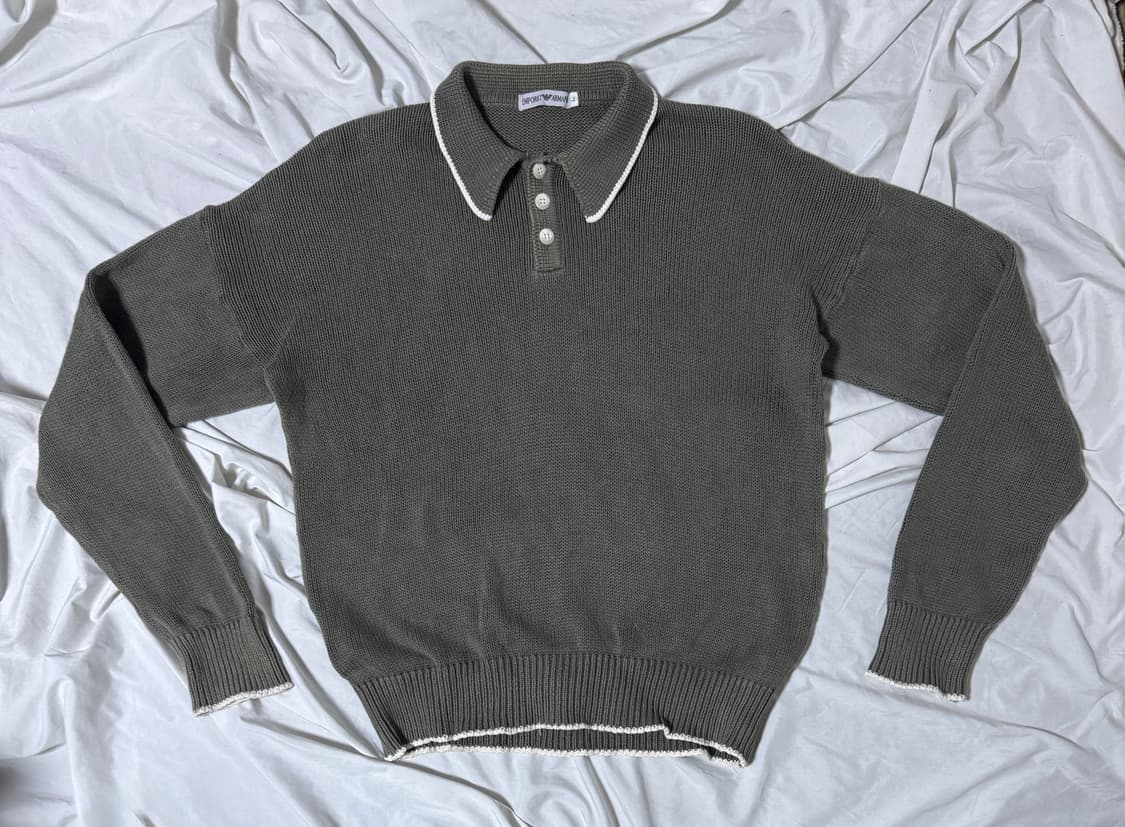 90s 엠포리오 아르마니 폴로 카라 니트 상품이미지1