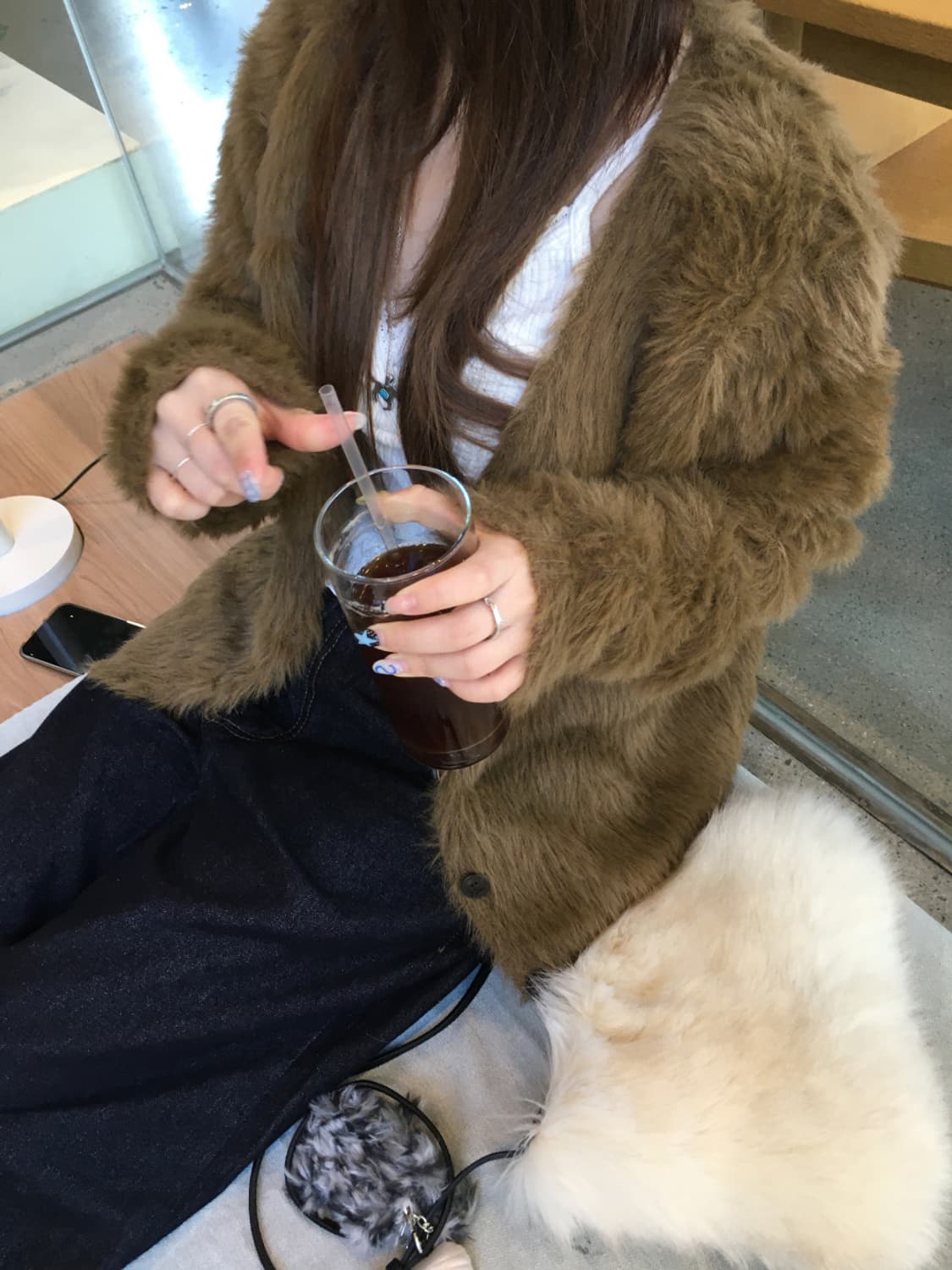 퍼 가디건 (brown) 상품이미지4