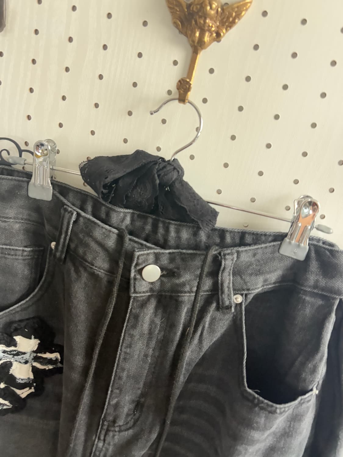 • hurtmade Dark gray denim cross patch & 상품이미지7