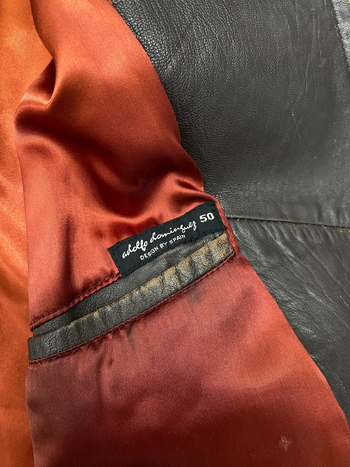 90's Adolfo Dominguez 레더 자켓 상품이미지7