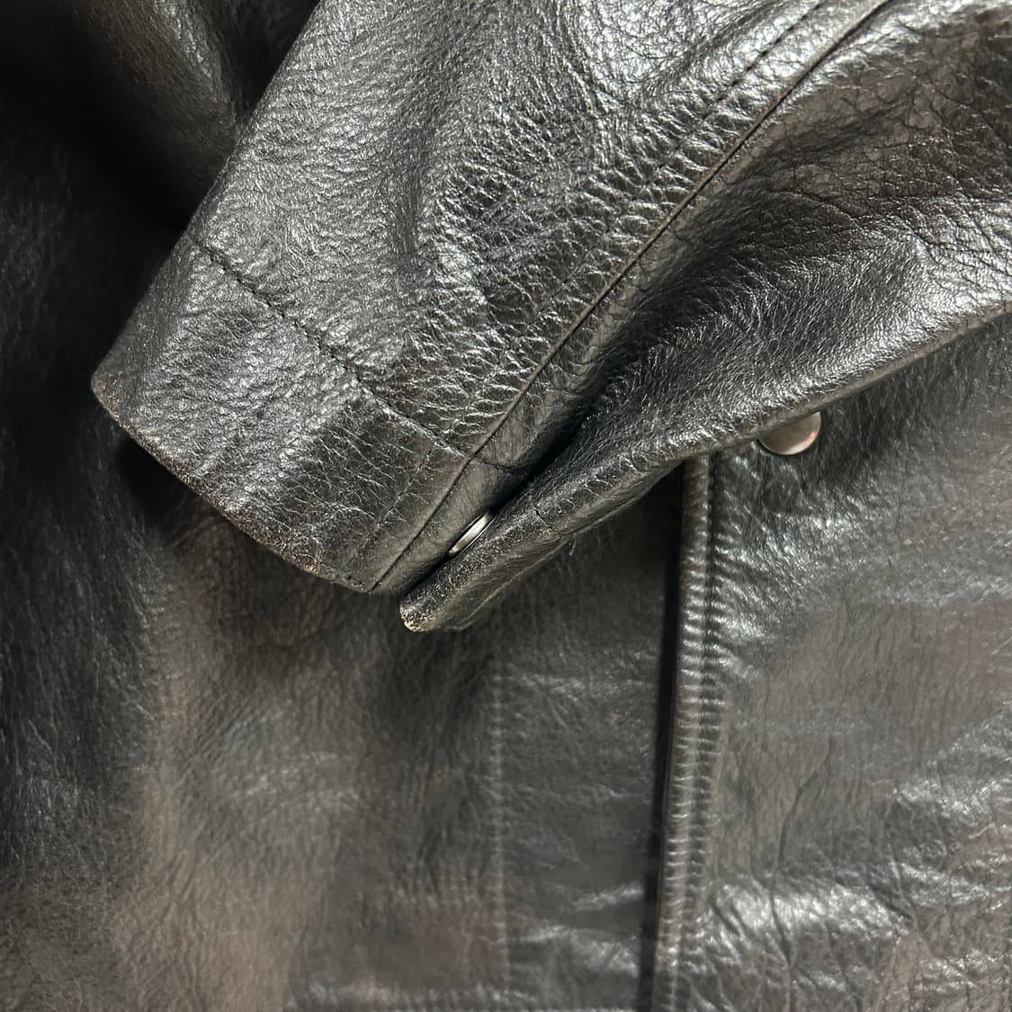 올드 갭 카우레더 트러커 자켓 다크브라운 상품이미지5