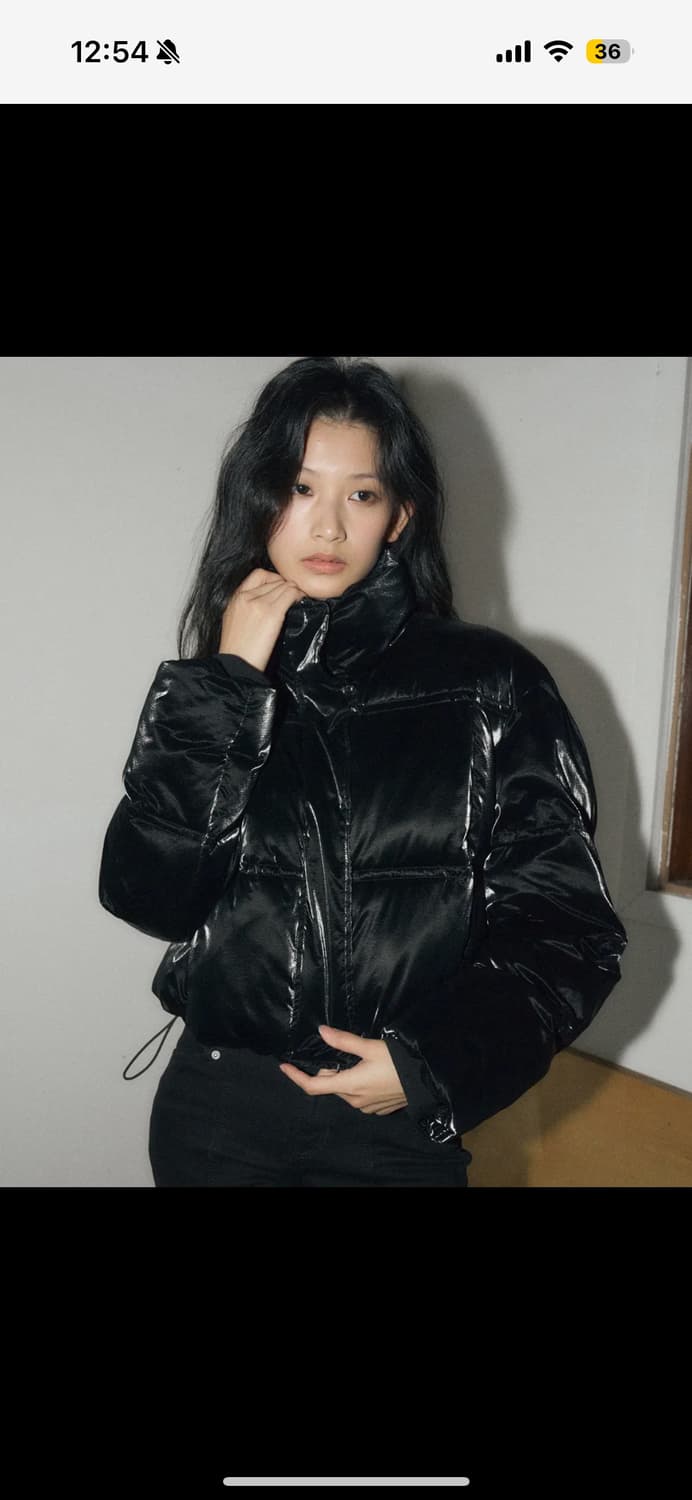 헬레네파리스 벨벳티 크롭 웰론 푸퍼 숏패딩 상품이미지1