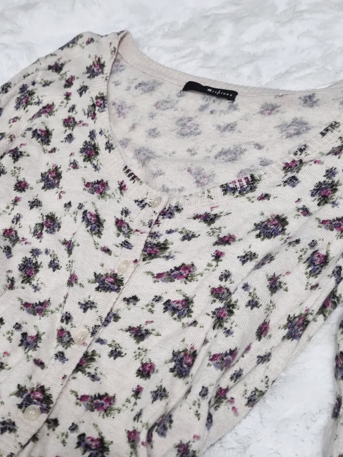 일본 빈티지 일브 플로럴 가디건 모리걸 상품이미지8