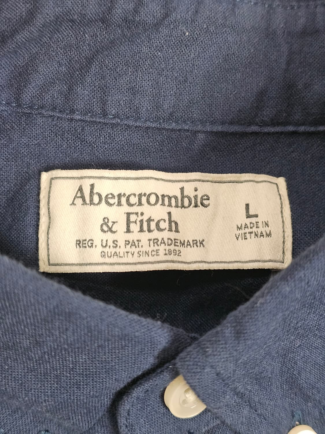 [L] 아베크롬비 앤 피치 네이비 버튼다운 셔츠 상품이미지4