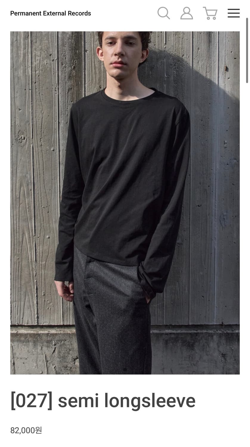 [3] 머듈 mudule 세미 롱슬리브 블랙 상품이미지1