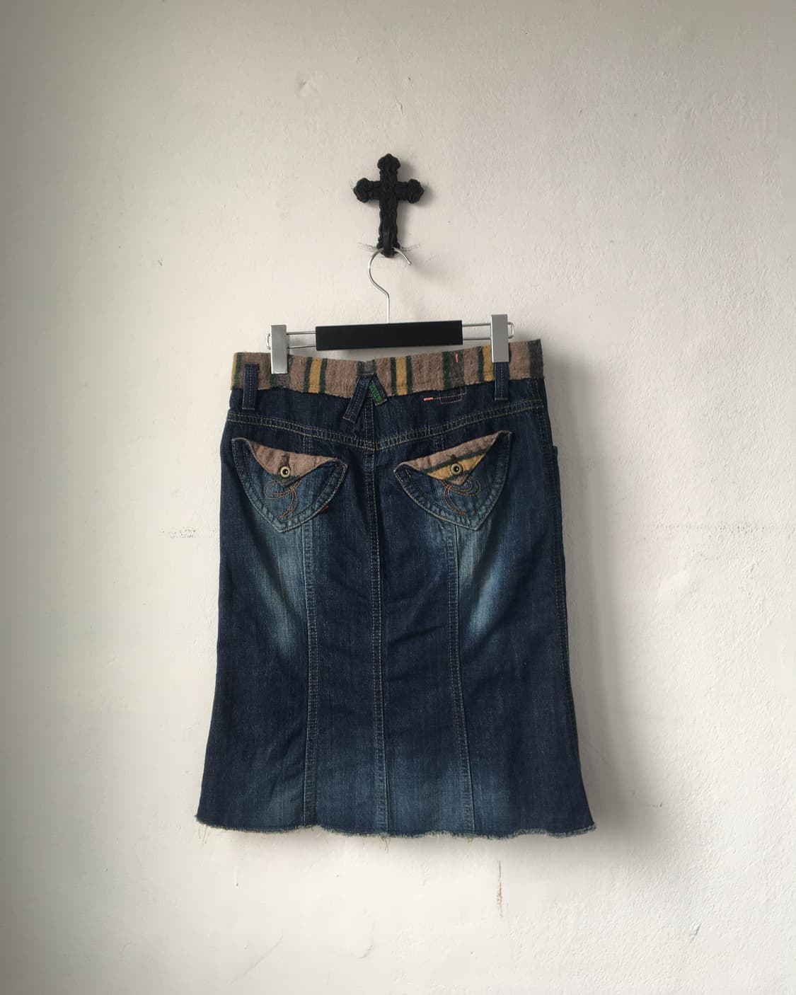 Line detail denim skirt 상품이미지2