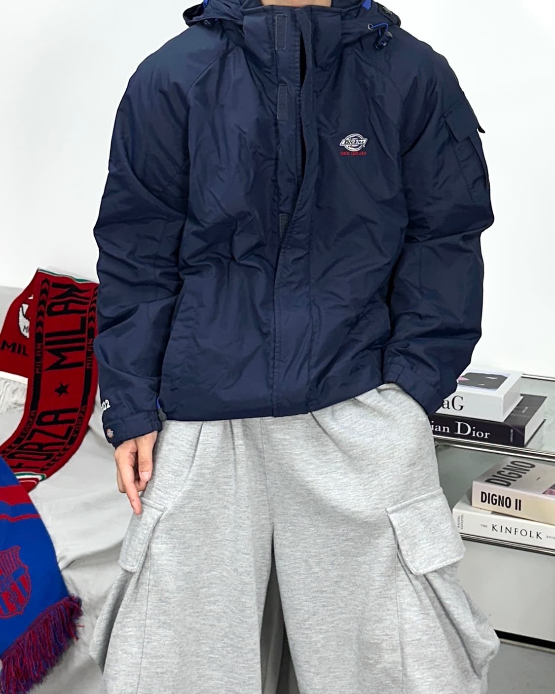 디키즈 스몰로고 네이비 바람막이 M 상품이미지2