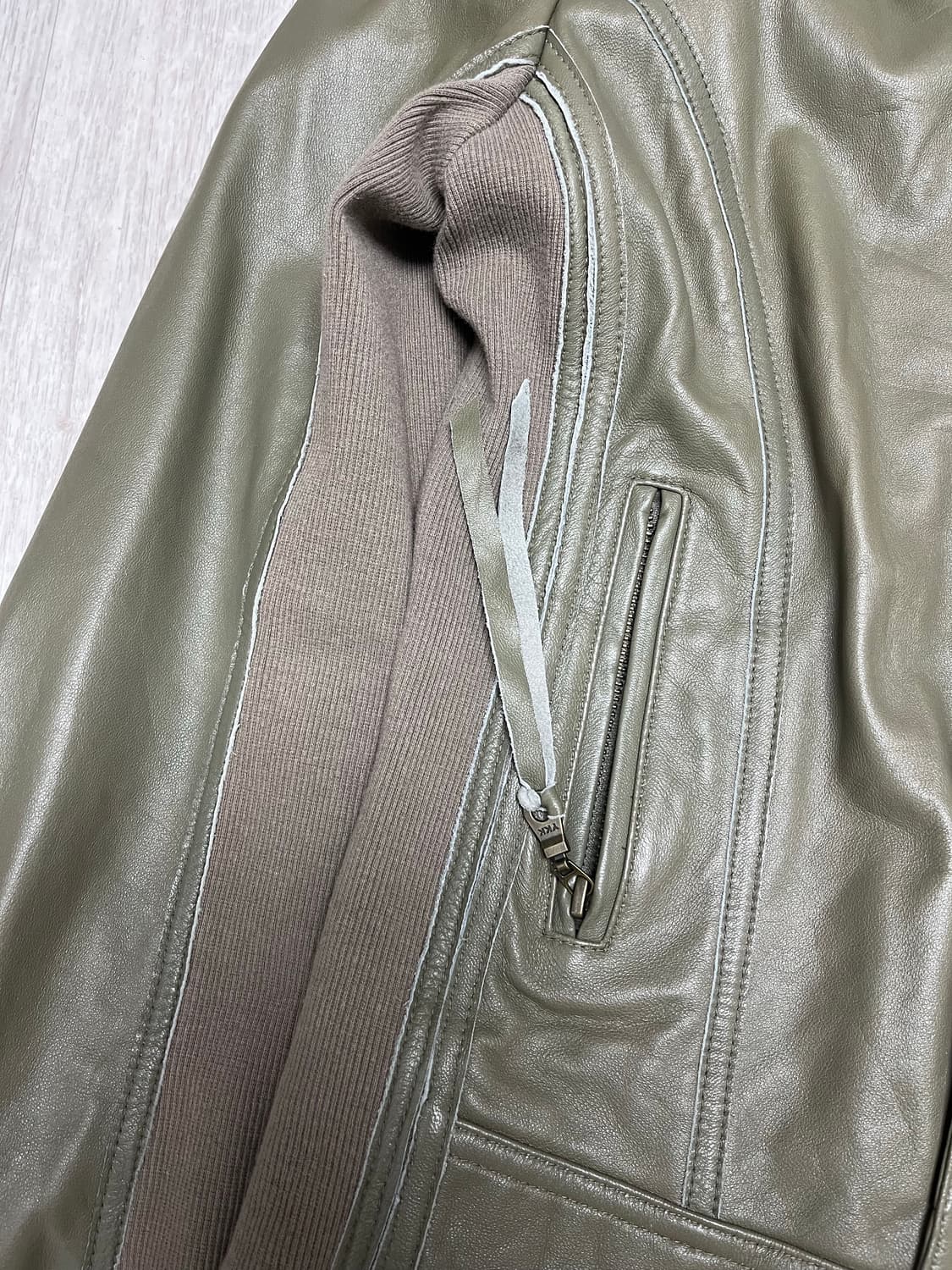 카키가죽자켓 상품이미지3