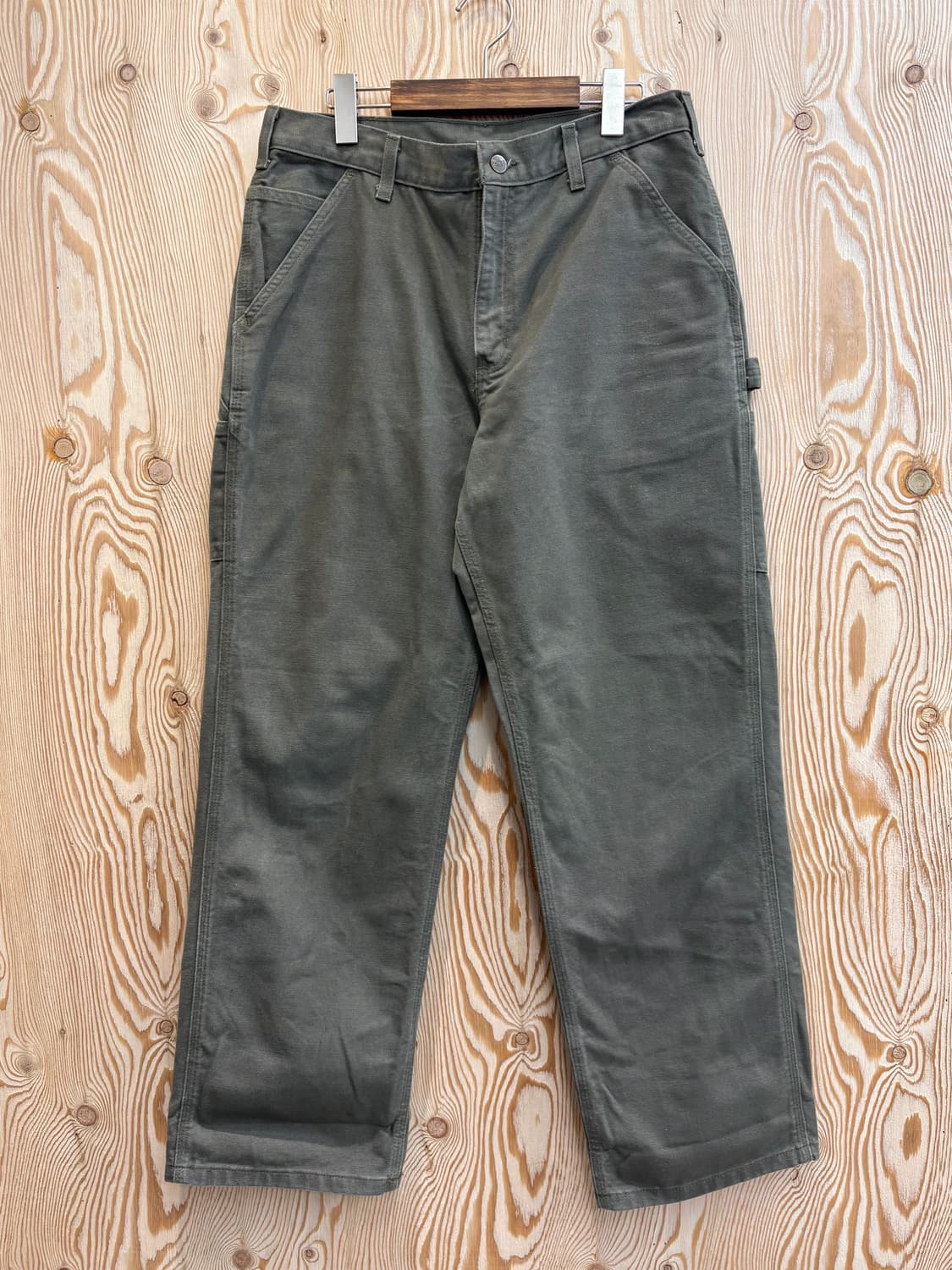 칼하트 B11 모스그린 싱글니 카펜터 팬츠 상품이미지3