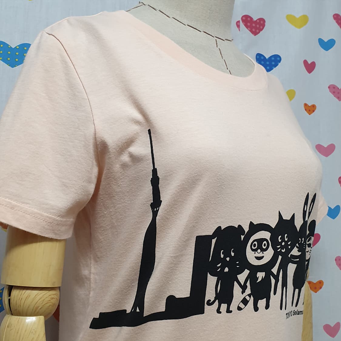 네넷 고양이 너구리 토끼 래빗 돼지캐릭터 그래픽 프린팅 프린팅 반팔티셔츠 상품이미지4