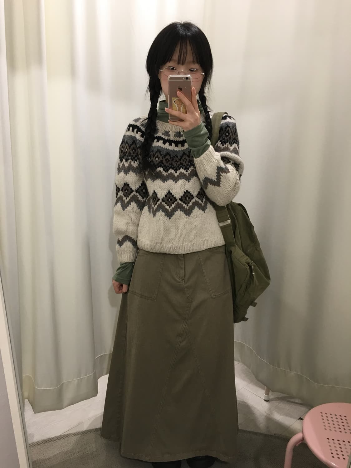 베이지 데일리 맥시 스커트 상품이미지2