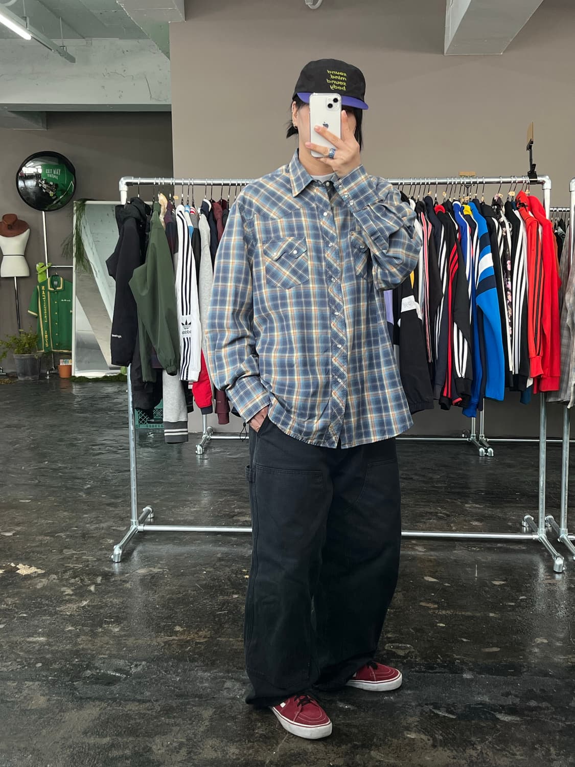 랭글러 웨스턴 체크 셔츠 상품이미지4