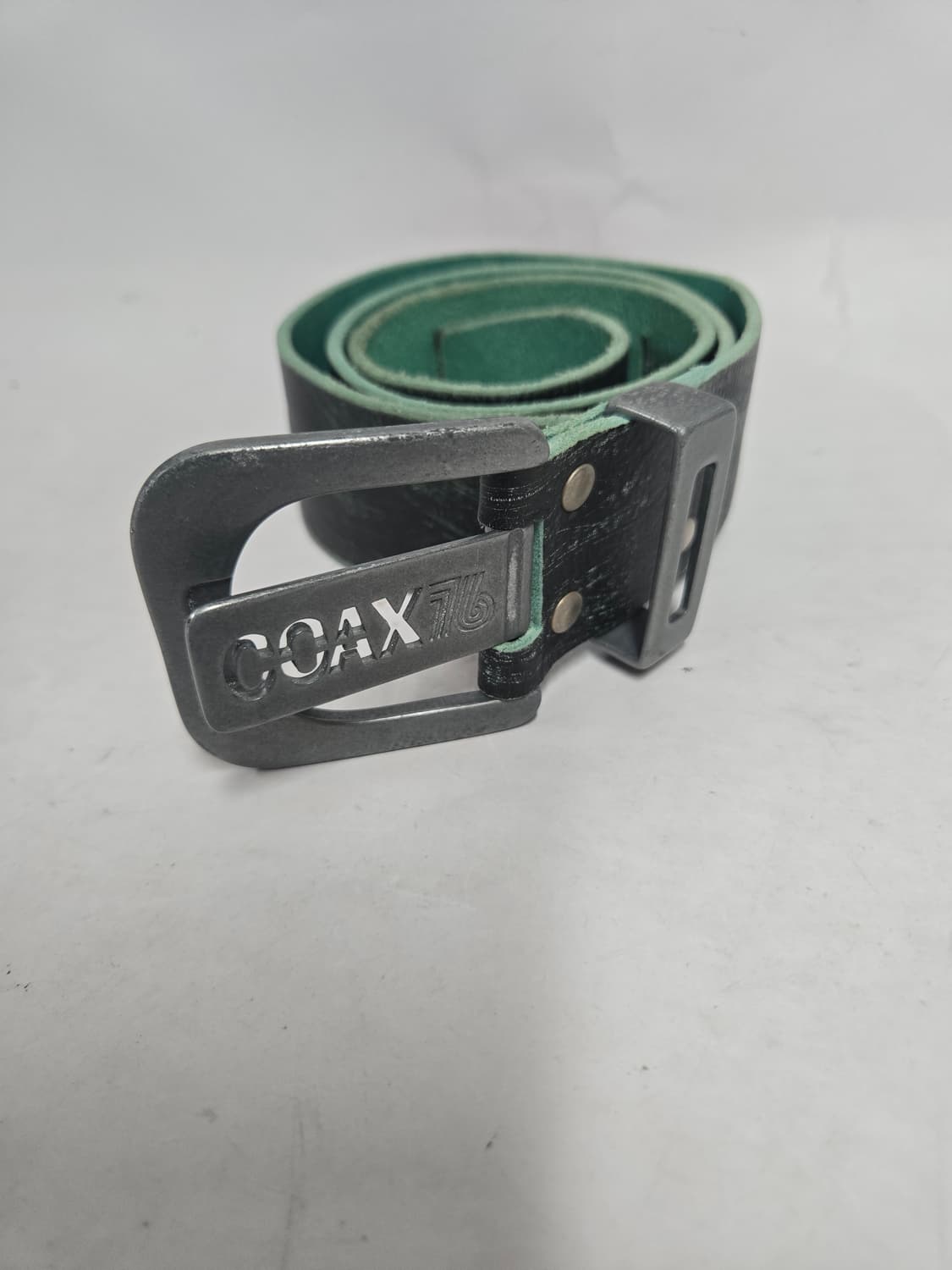 COAX76 그린 빈티지 가죽 벨트 상품이미지1