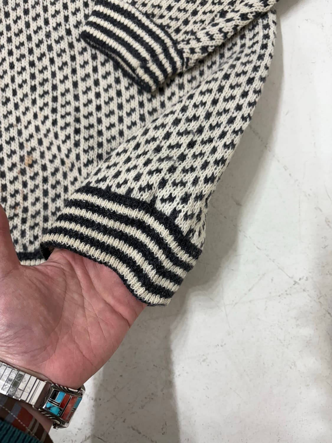 80’s LL Bean Bird eye wool Sweater. 상품이미지5