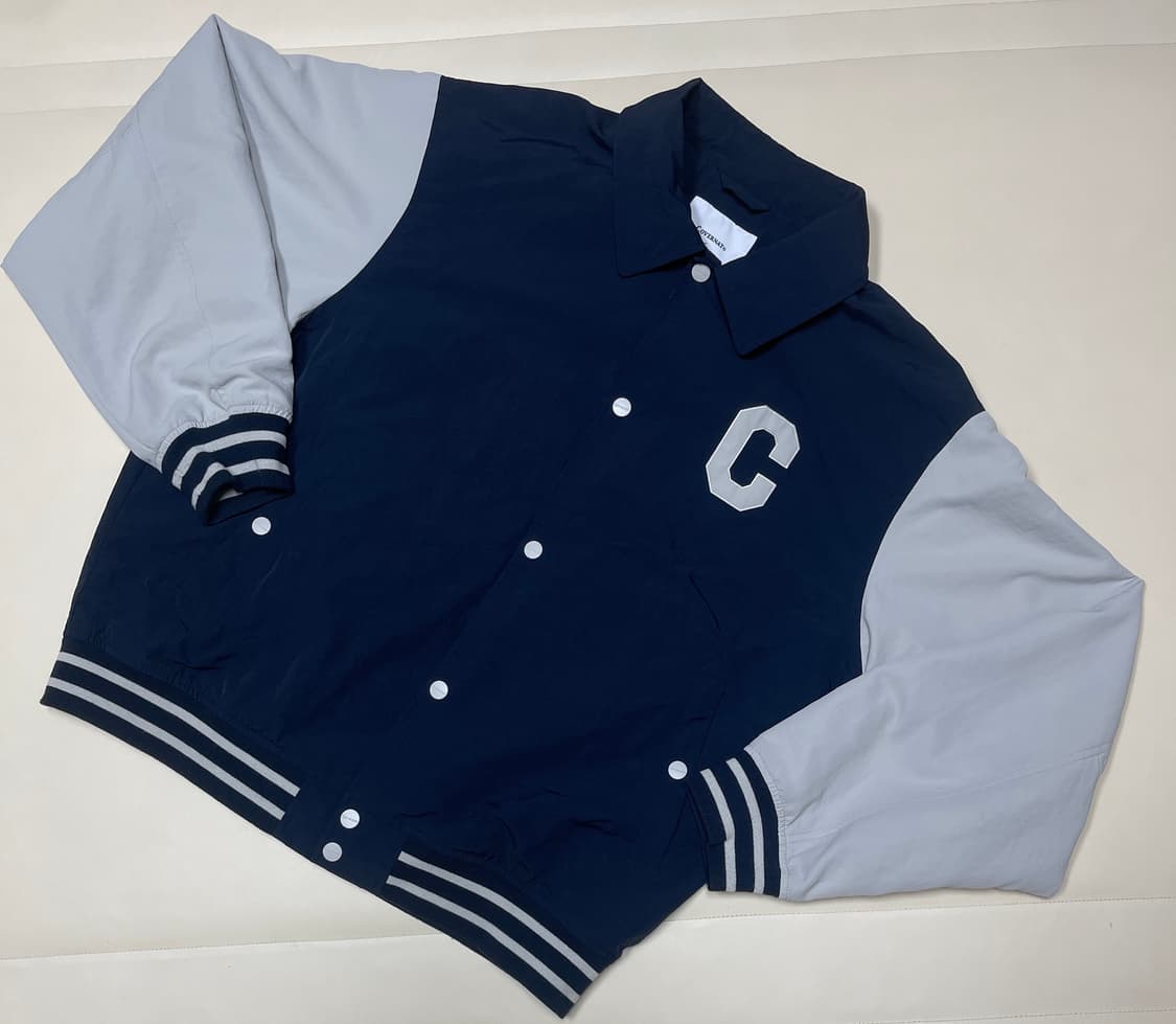 커버낫 C 로고 바시티 자켓 네이비 L 상품이미지1