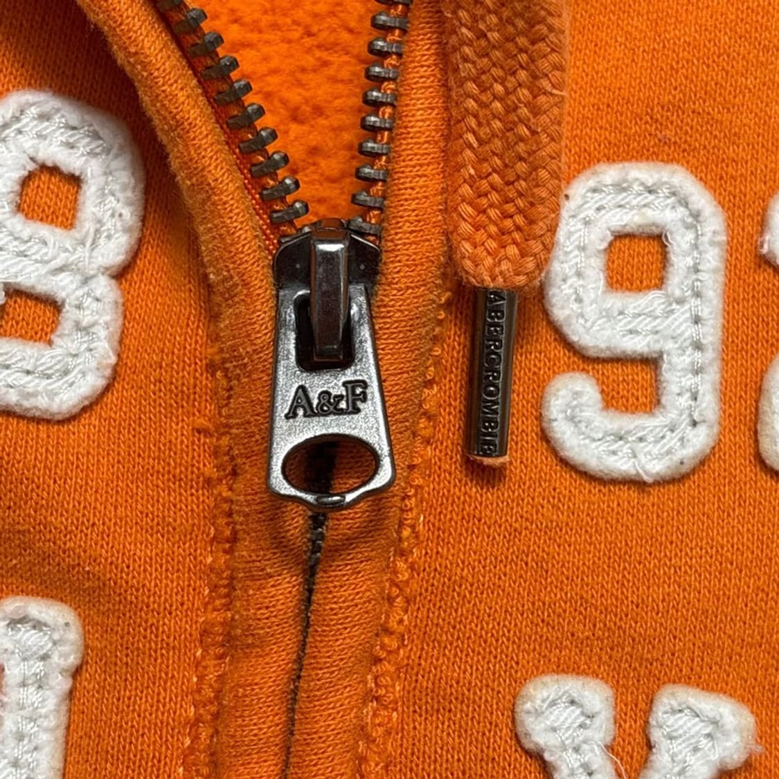  ABERCROMBIE & FITCH 1892 자수 후드집업 오렌지 S 상품이미지6