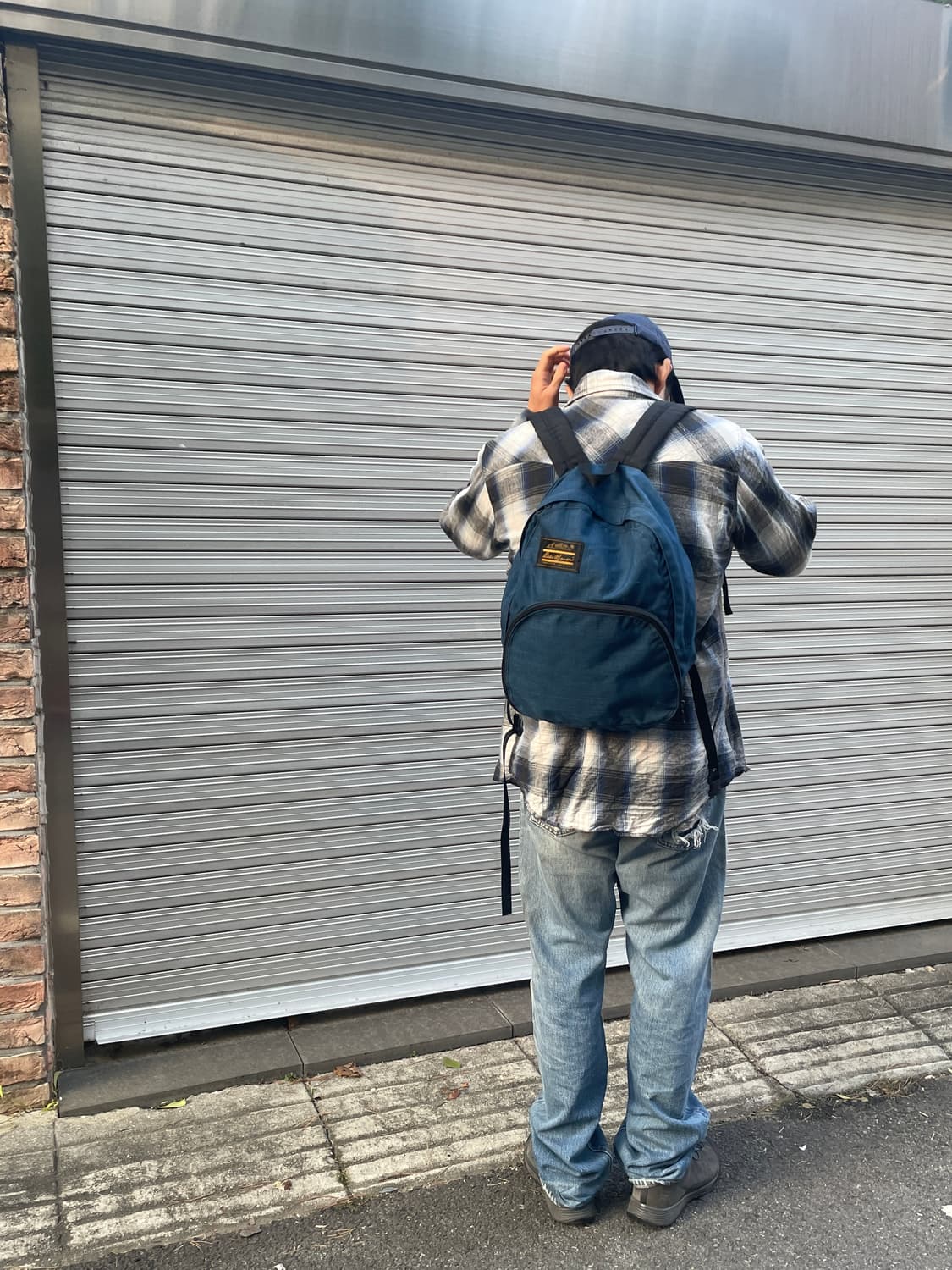 80s-90s Eddie Bauer Nylon Indigo Backapa 상품이미지2