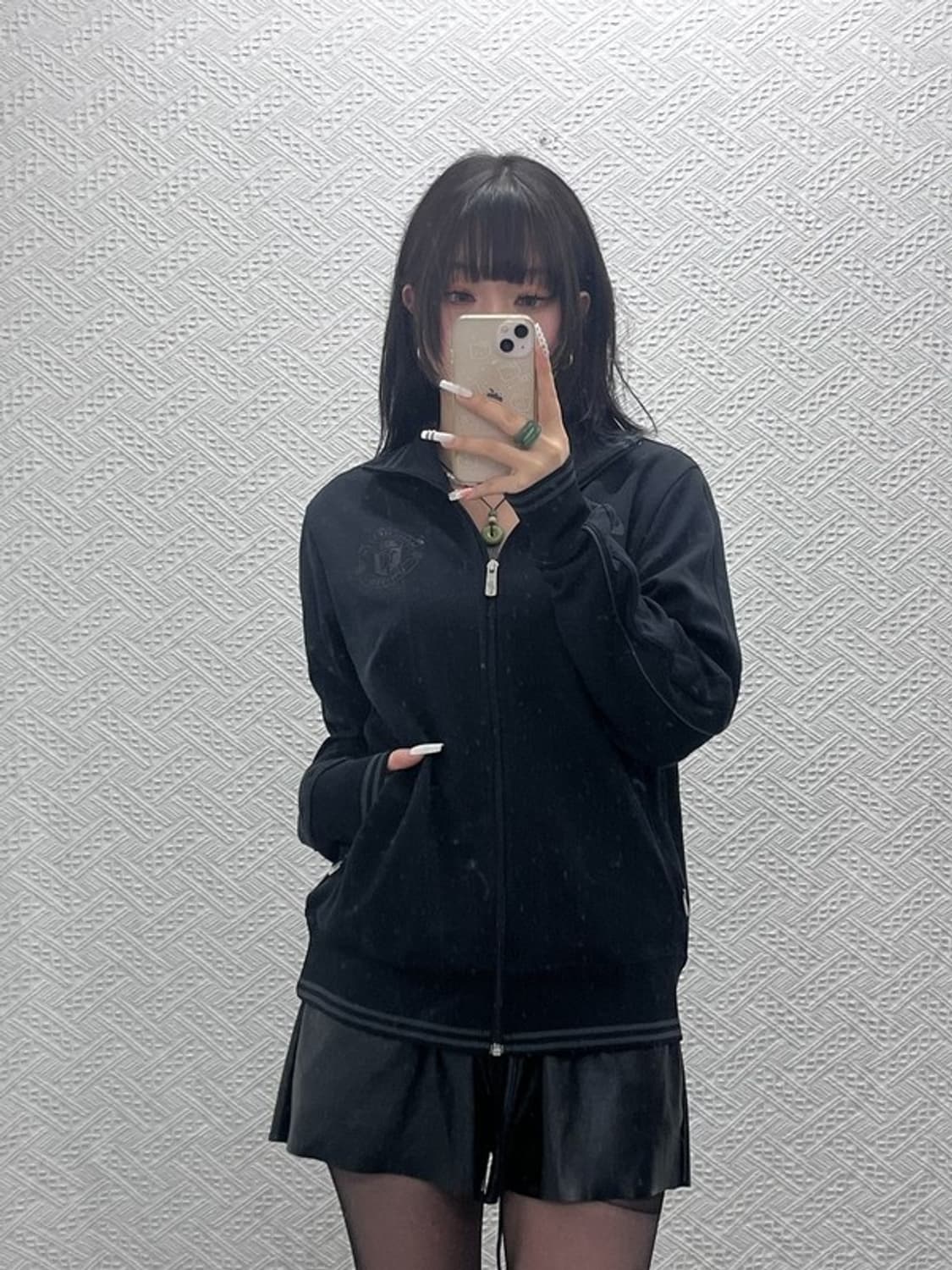 나이키 맨체스터 유나이티드 올블랙 유니폼 져지 집업 L C10820 상품이미지1