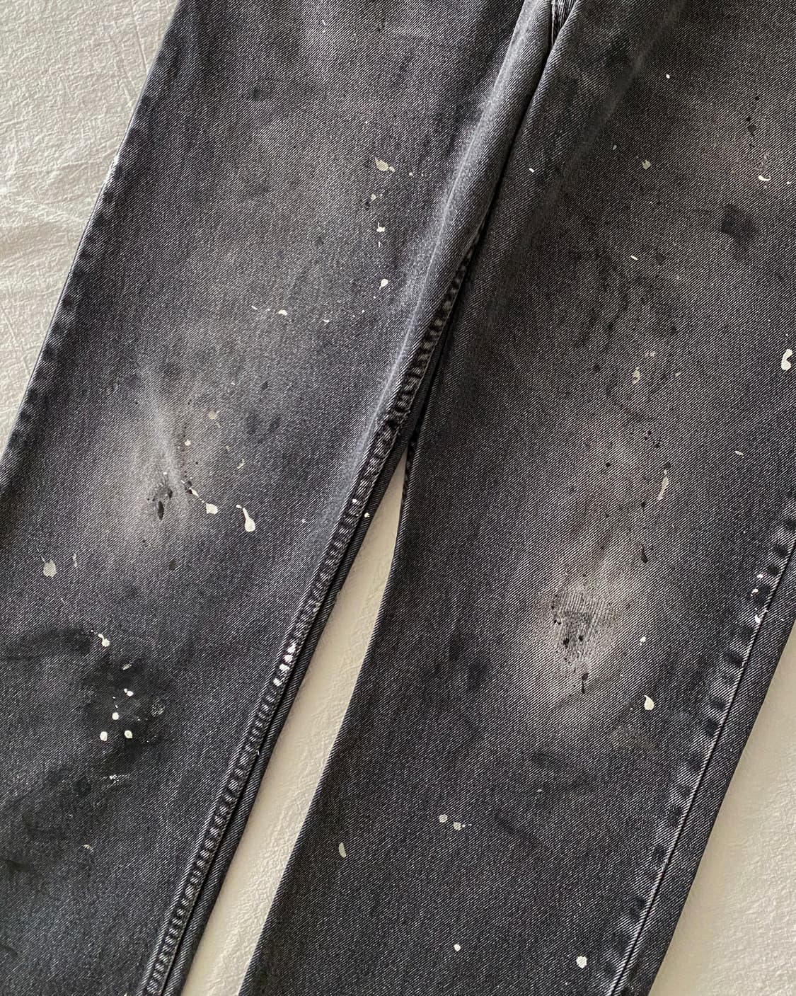 리바이스 505 페인팅 블랙 데님 팬츠 상품이미지5