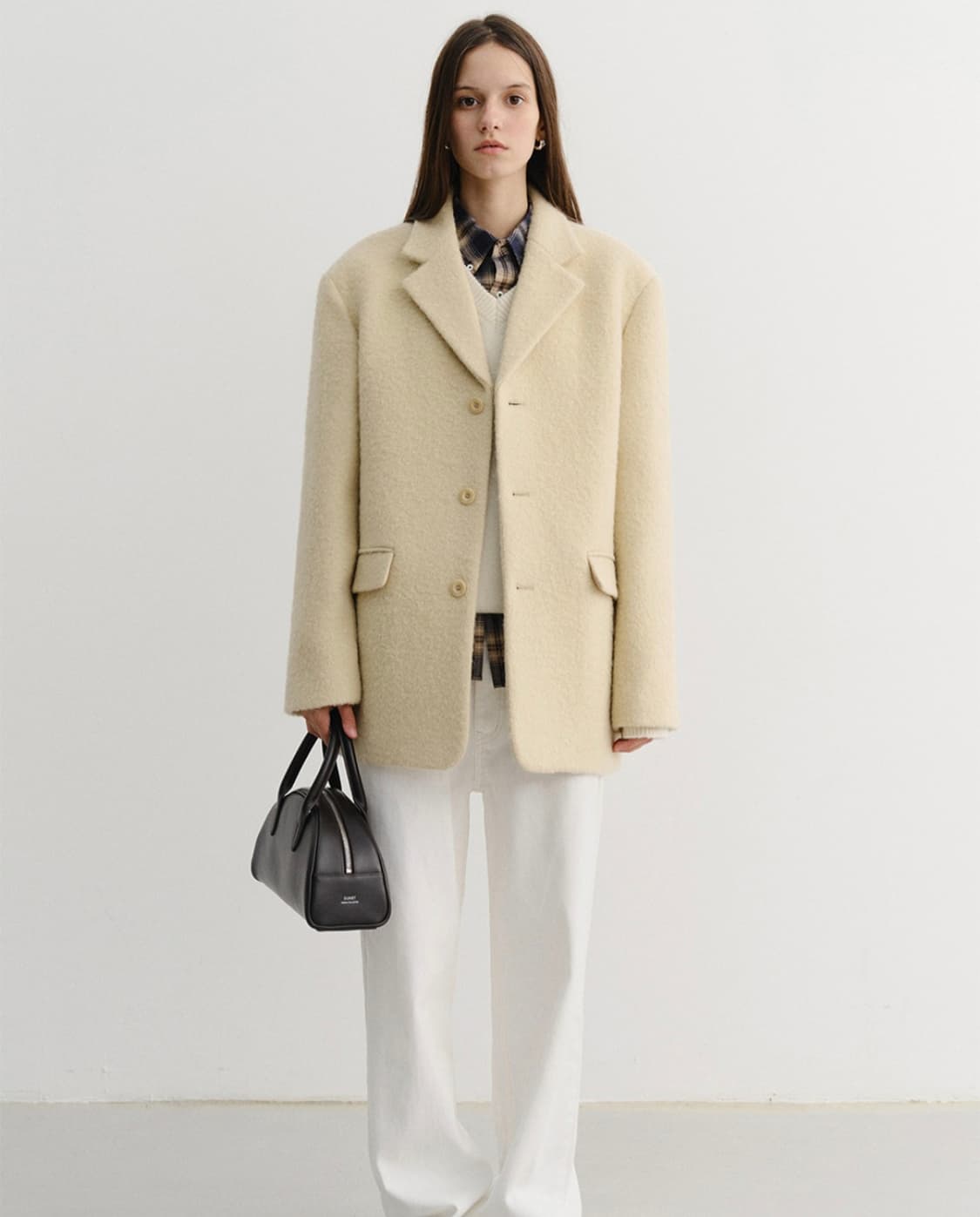 25FW 던스트 3 BUTTON BOUCLE WOOL JAC KET 버터 상품이미지1