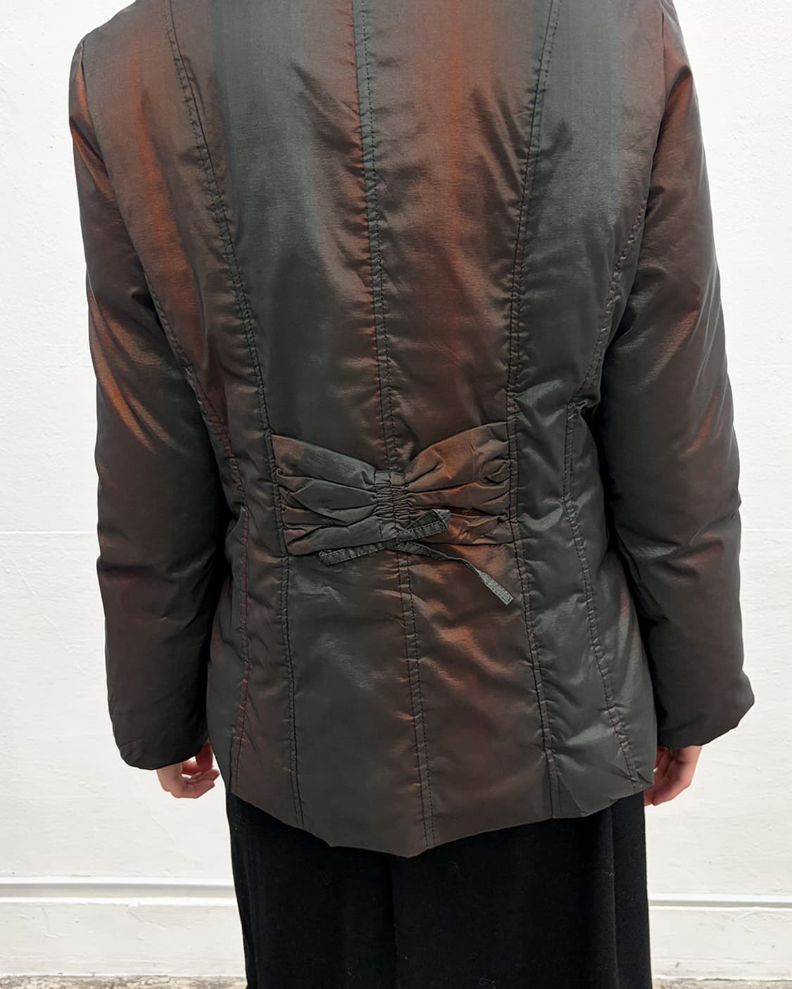 빈티지 프릴 칼라 홀로그램 푸퍼 상품이미지5