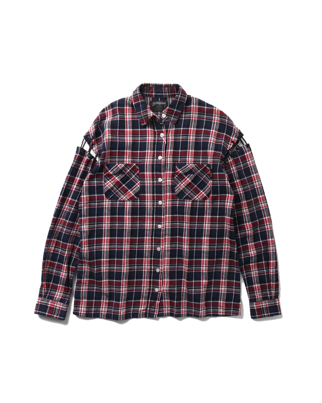 스투시 STUSSY Cut-Out Shoulder Plaid Shirt 상품이미지2