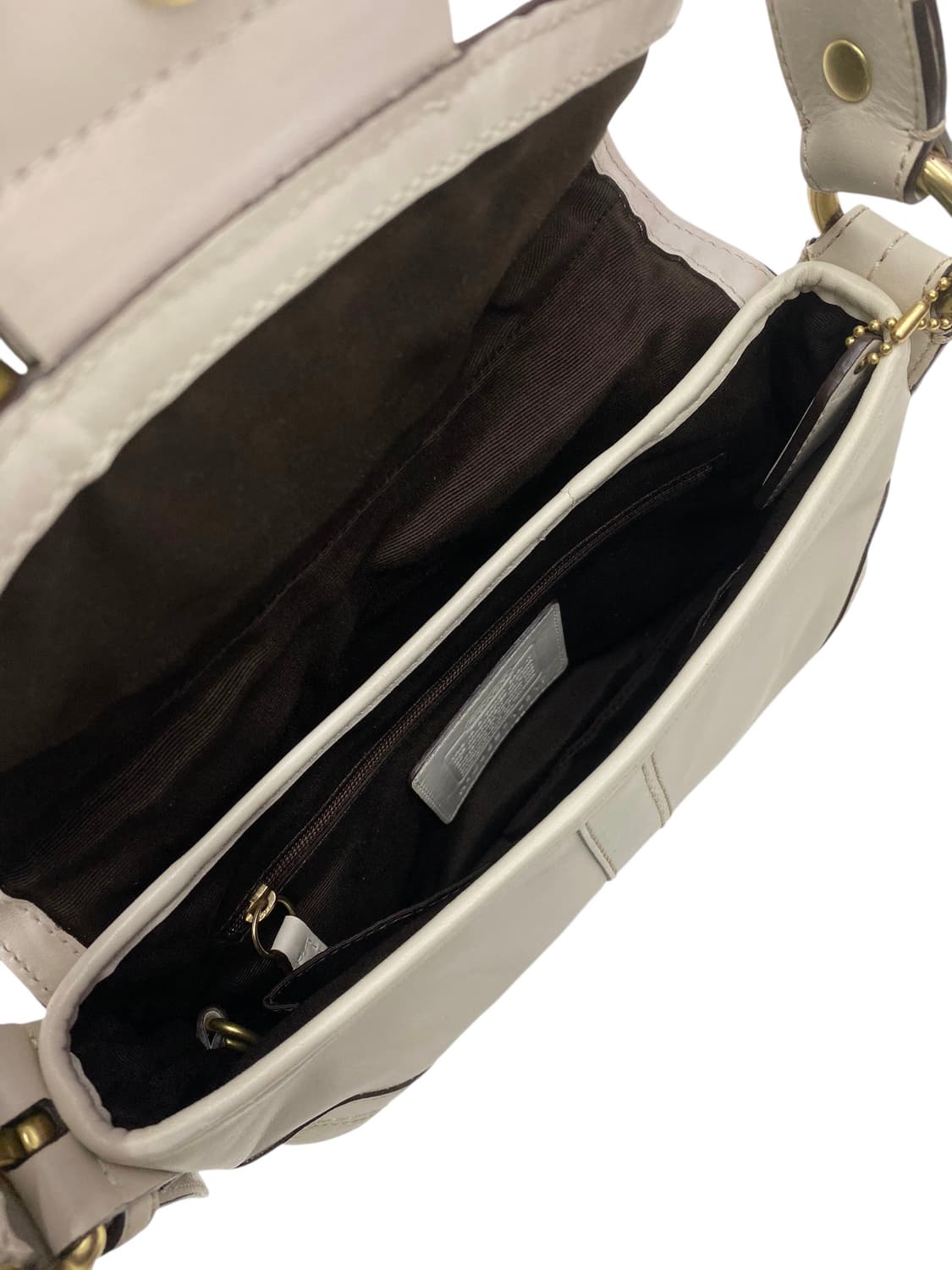 코치 y2k 레더 크림 숄더백 상품이미지3