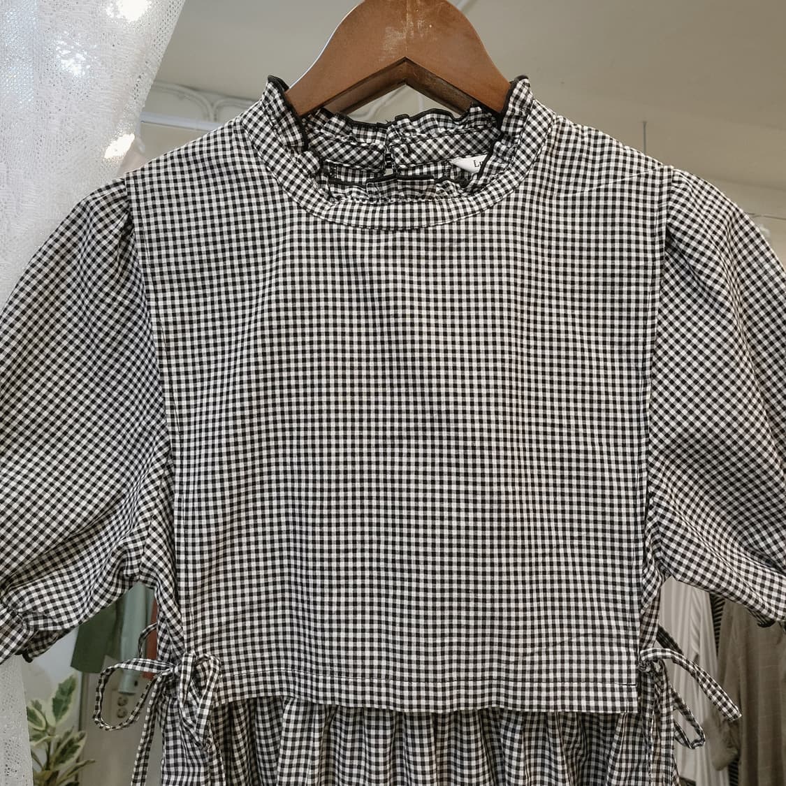 Lutique 블랙체크 원피스 상품이미지7