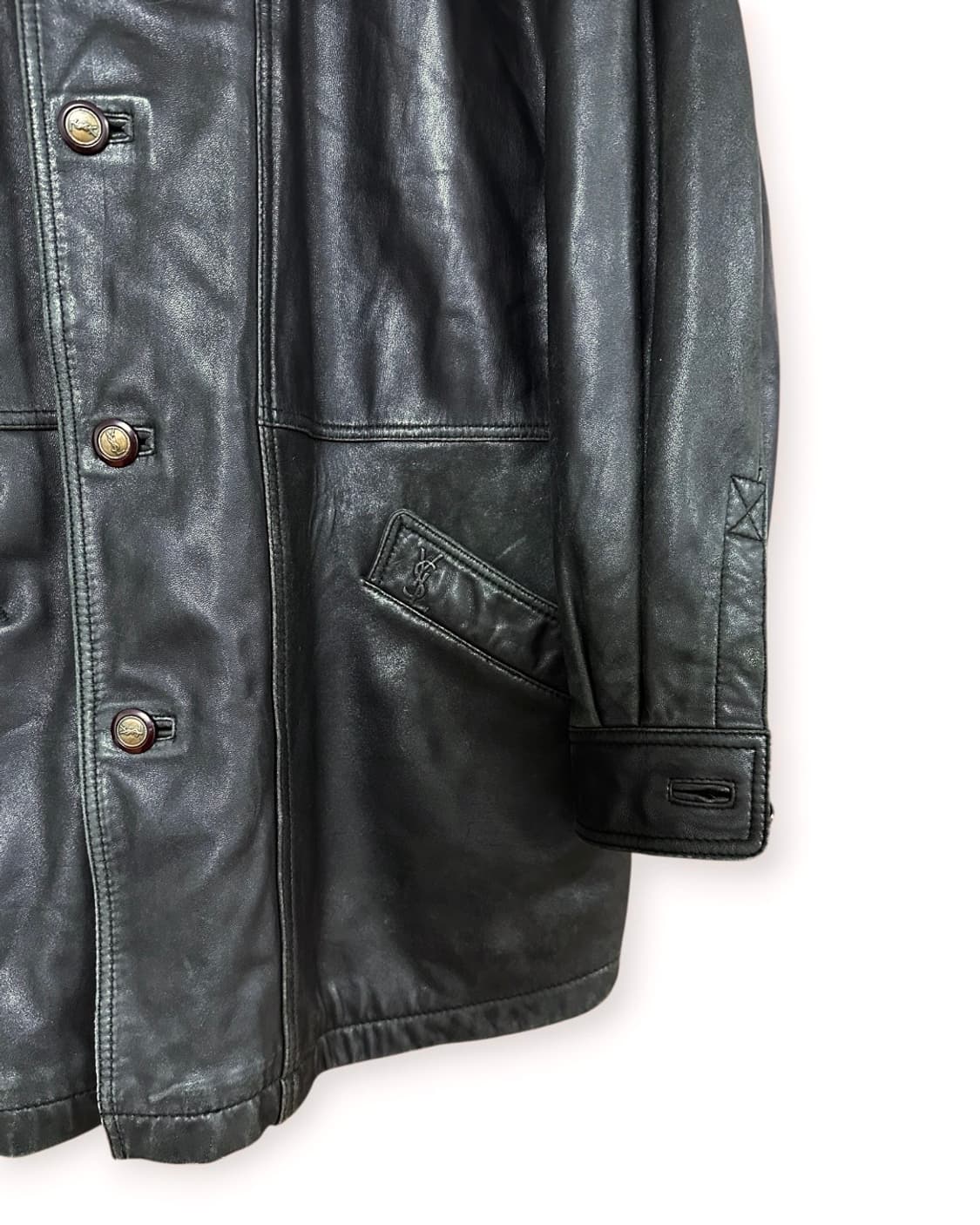 YSL 입생로랑 블랙 양가죽 자켓 상품이미지3