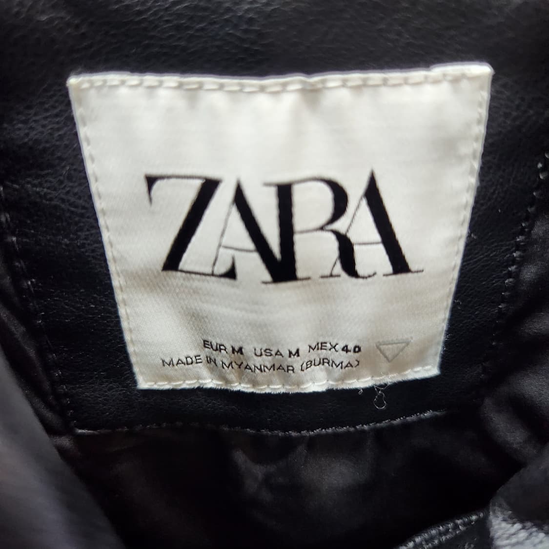 자라 에코 레더 라이더 가죽 자켓 M(M) 상품이미지5