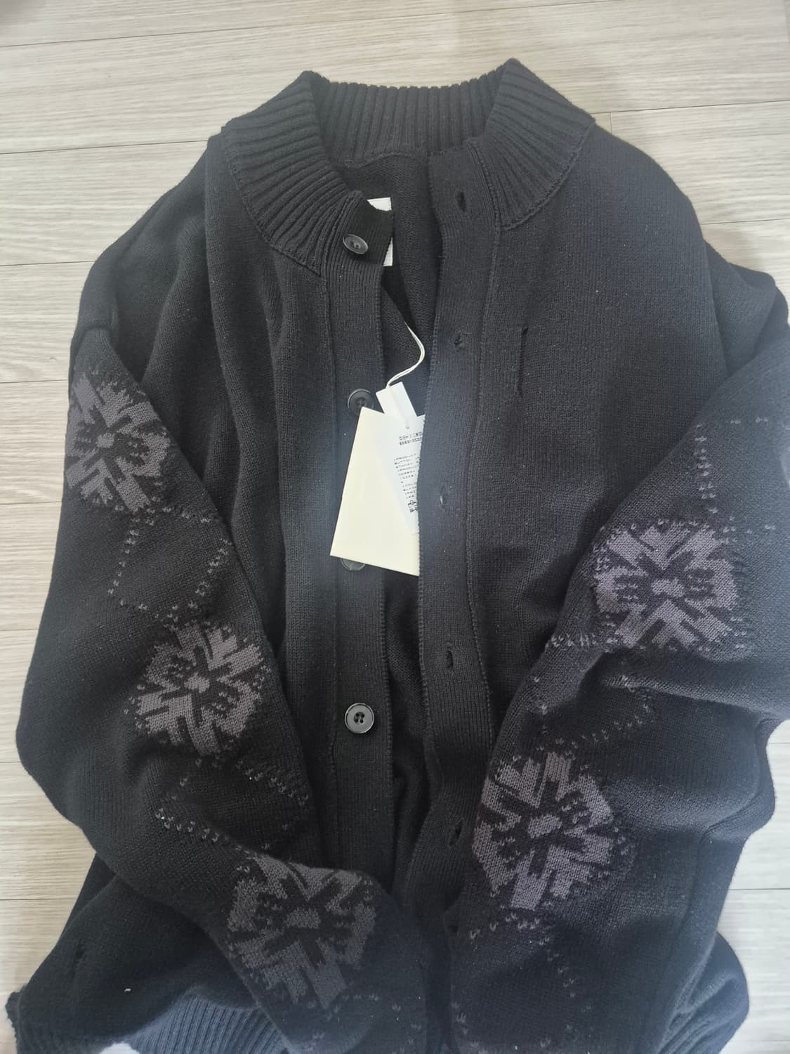 폴리테루 버튼업 가디건 4사이즈 블랙 상품이미지3