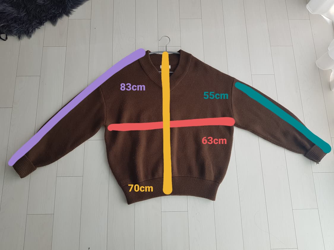 [옷장정리] 브라운 브이넥 니트 스웨터 상품이미지5