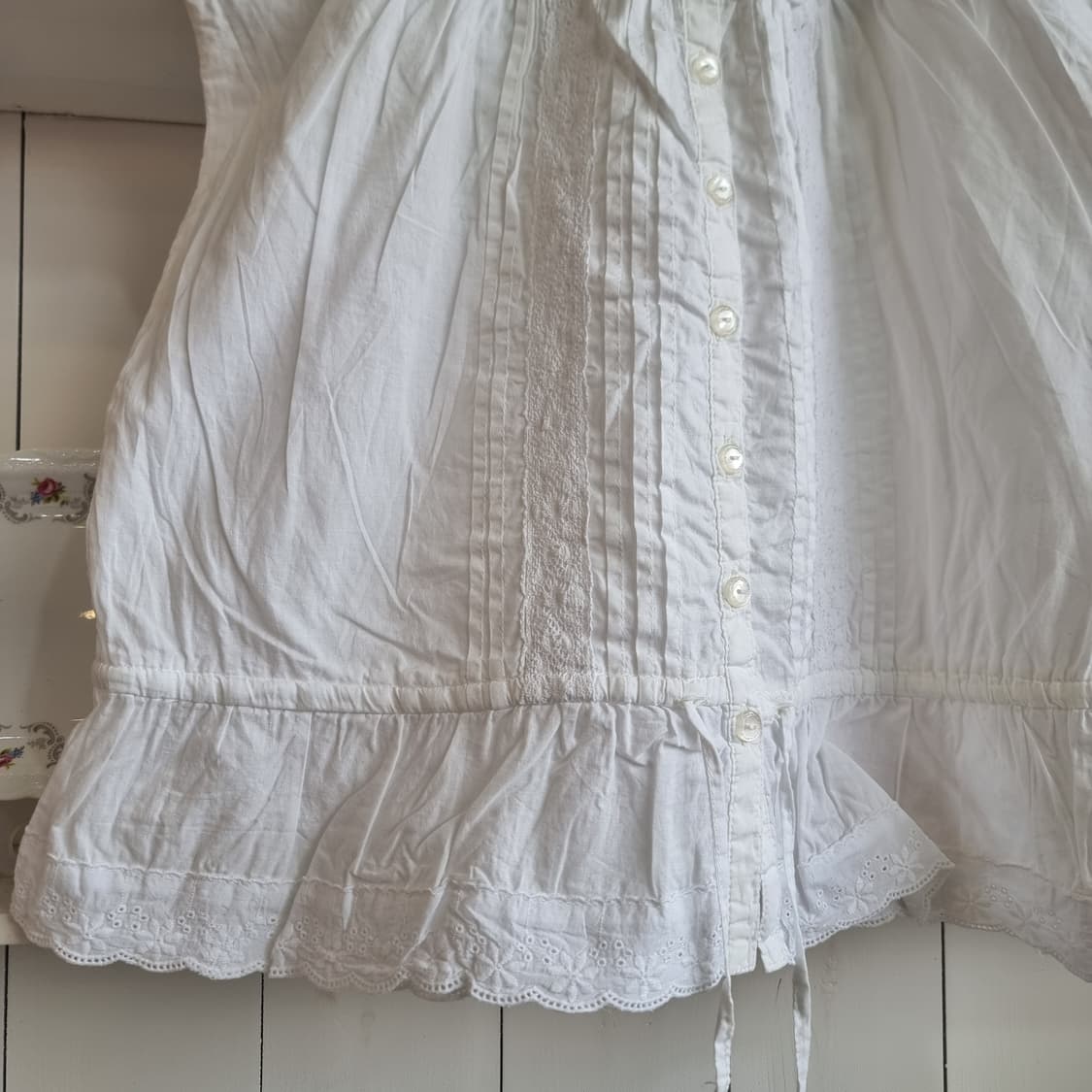 코튼 레이스 오프숄더 2WAY 블라우스 상품이미지6