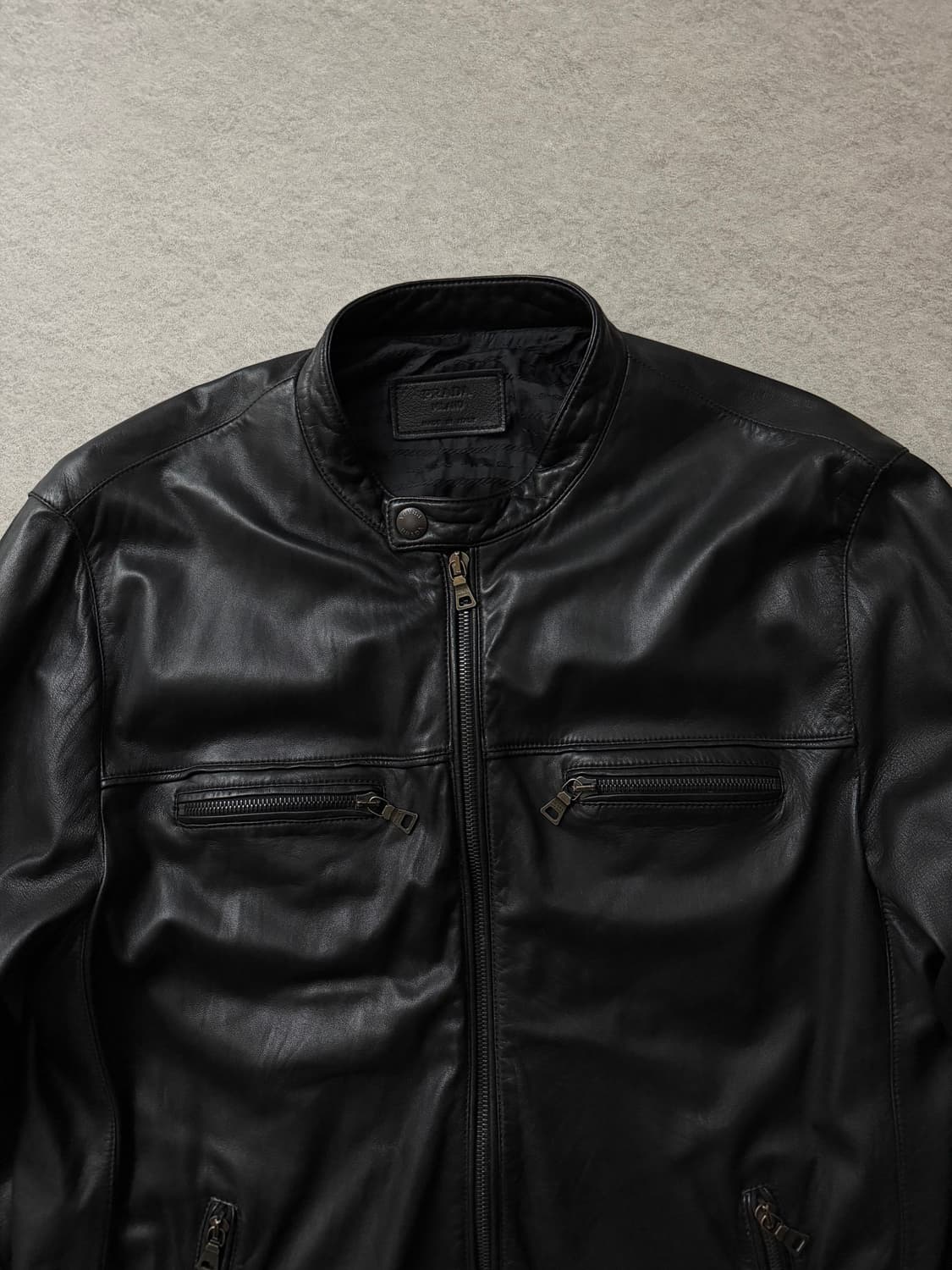 프라다 바이커 레더 자켓 상품이미지3