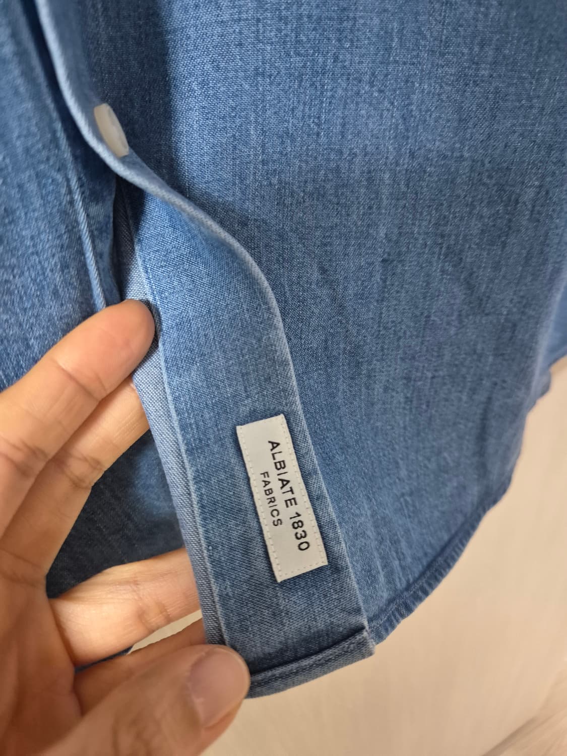 (23년) 수트서플라이 SUITSUPPLY 리오셀 데님 셔츠  남성 39 상품이미지6