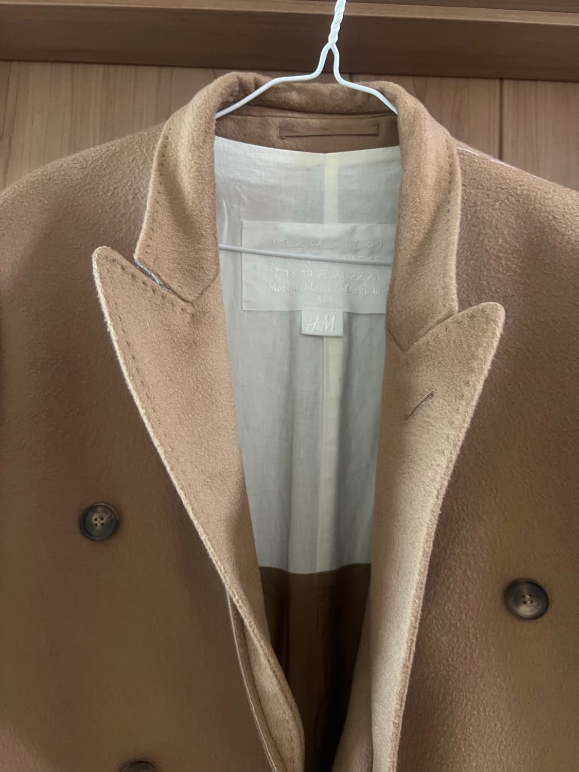 메종 마르지엘라 X h&m 히든 라펠 코트 상품이미지5