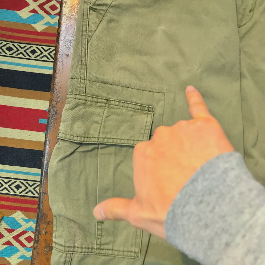 리바이스 카키 카고 팬츠 허리 33 사이즈  상품이미지4