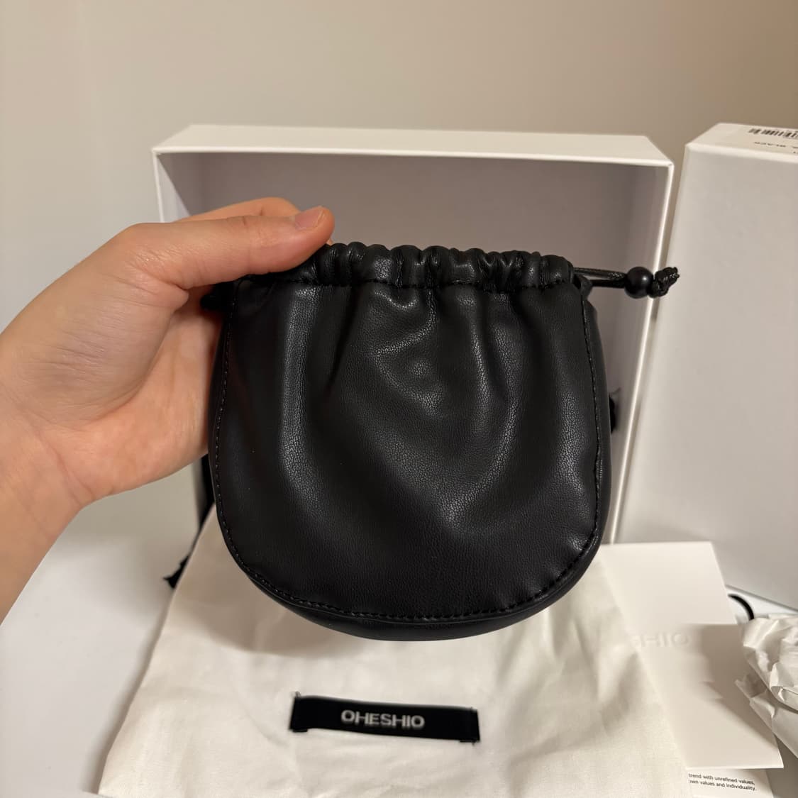 OHESHIO - BEADS MINI BAG, BLACK 상품이미지5