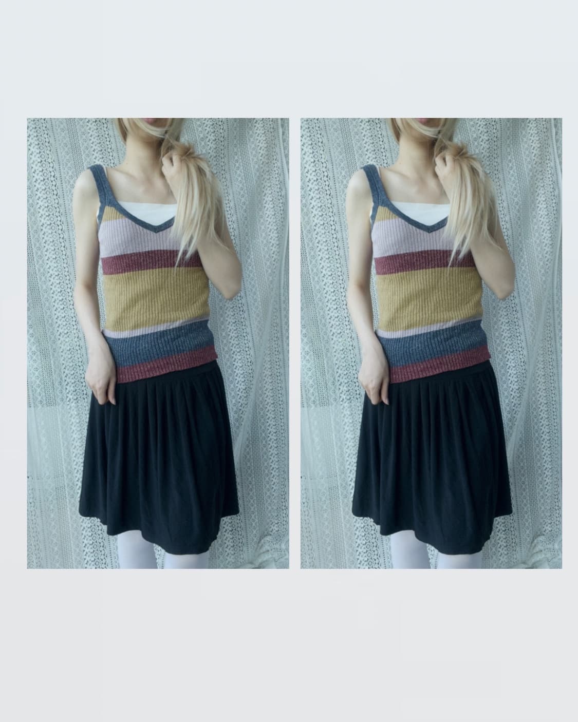 Glitter Striped Tank 글리터 나시 탑 상품이미지3